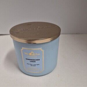 Bath & Body Works White Barn “Sundrenched Linen” Candle – Gently Used